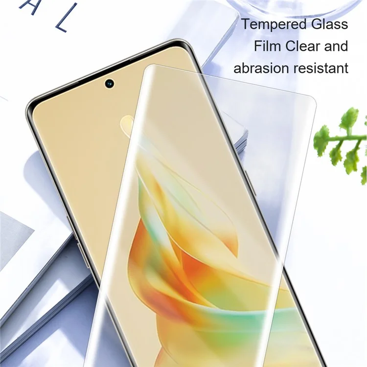 AMORUS Full Screen Protector per Oppo Reno10 5G (Globale), Pellicola in Vetro Temperato Curvo 3D UV HD Trasparente