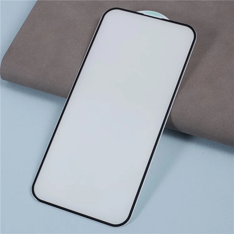 Per iPhone 15 Pro Screen Protector Purple Light Black Edge Silk Printing Dispensing Glue Full Cover Tempered Glass Film