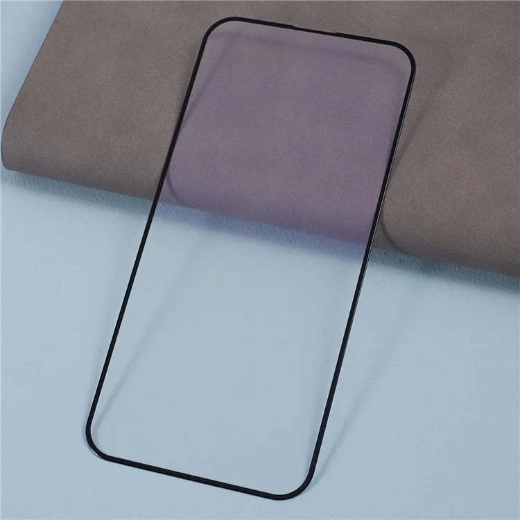Per iPhone 15 Pro Screen Protector Purple Light Black Edge Silk Printing Dispensing Glue Full Cover Tempered Glass Film