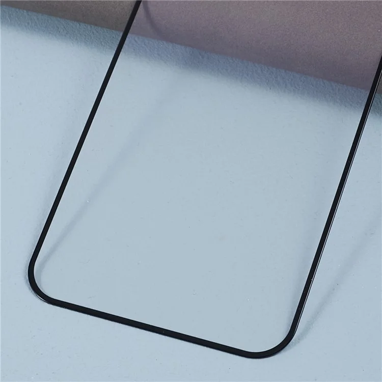 Per iPhone 15 Pro Screen Protector Purple Light Black Edge Silk Printing Dispensing Glue Full Cover Tempered Glass Film