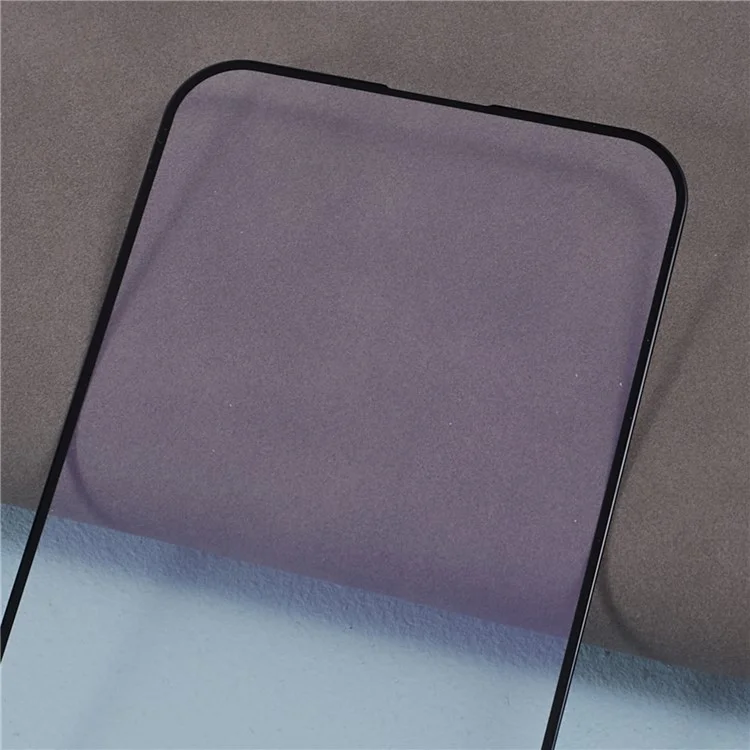Per iPhone 15 Pro Screen Protector Purple Light Black Edge Silk Printing Dispensing Glue Full Cover Tempered Glass Film