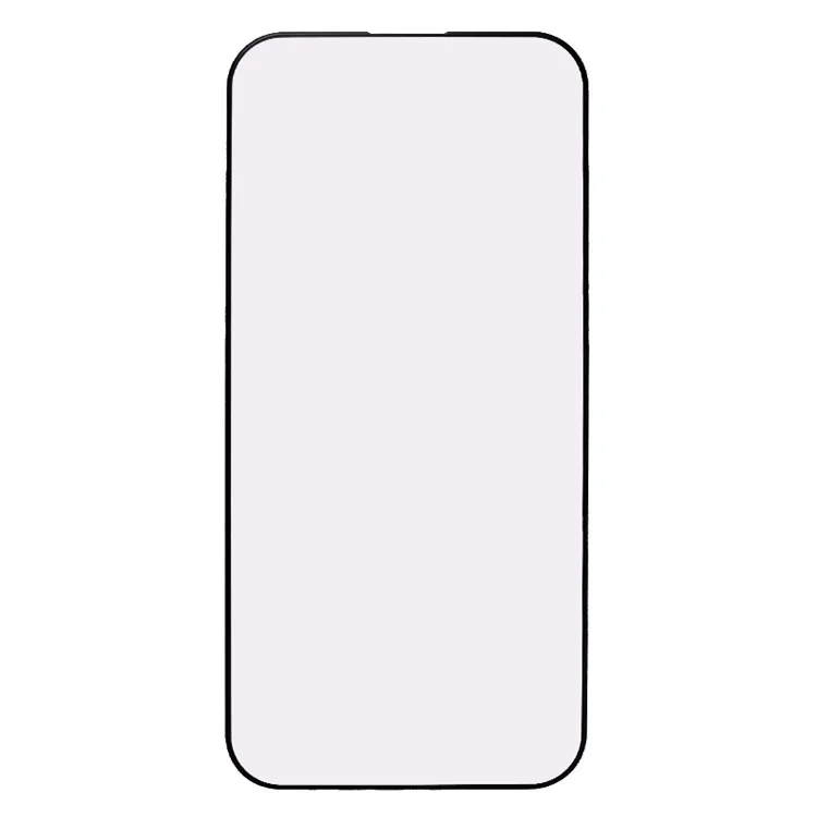 Per iPhone 15 Pro Protezione Schermo in Vetro Temperato Glue Film Stampa Seta Protezione Schermo Completo Bordo Nero Luce Viola