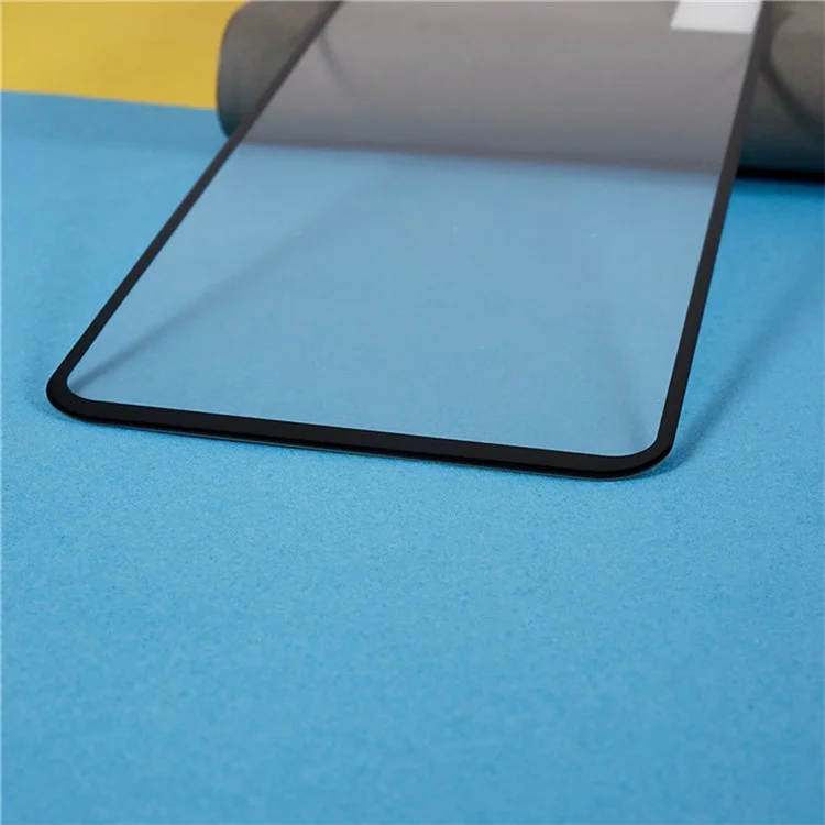 Per Oppo A38 4G / A9 (2020) Pellicola in vetro temperato con bordo nero Stampa in seta Colla totale Protezione schermo full screen