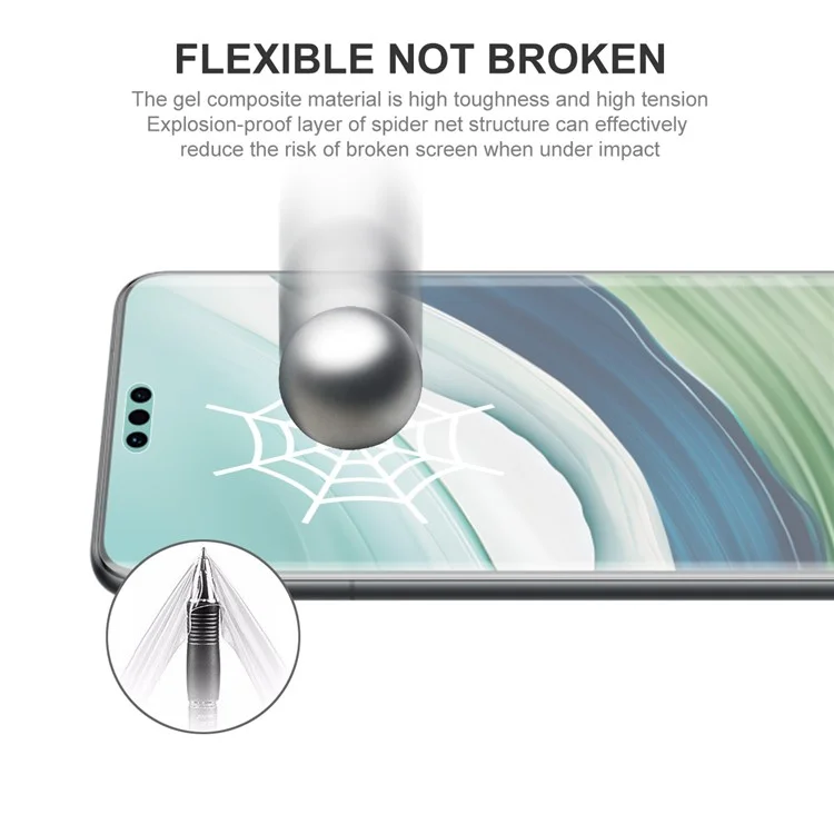 ENKAY HAT PRINCE 10Pcs For Huawei Mate 60 Pro / Mate 60 Pro+ Dustproof TPE+PET+TPU Hydrogel Film Screen Protector