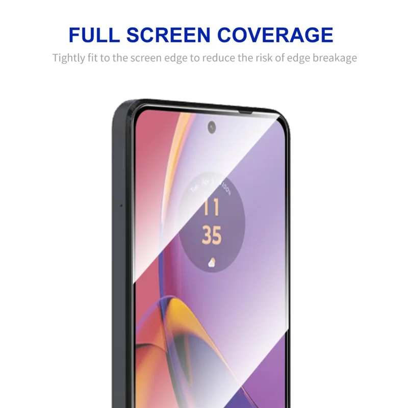 ENKAY HAT PRINCE 2Pcs for Motorola Moto G84 5G Silk Print Anti-scratch Screen Protector 2.5D High Aluminium-silicon Glass Film