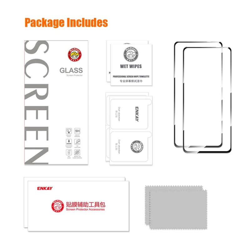 ENKAY HAT PRINCE 2Pcs for Motorola Moto G84 5G Silk Print Anti-scratch Screen Protector 2.5D High Aluminium-silicon Glass Film
