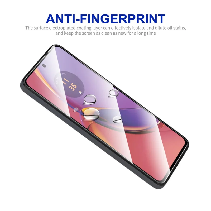 ENKAY HAT PRINCE For Motorola Moto G84 5G Phone Screen Protector Silk Print 2.5D High Aluminium-silicon Glass Film