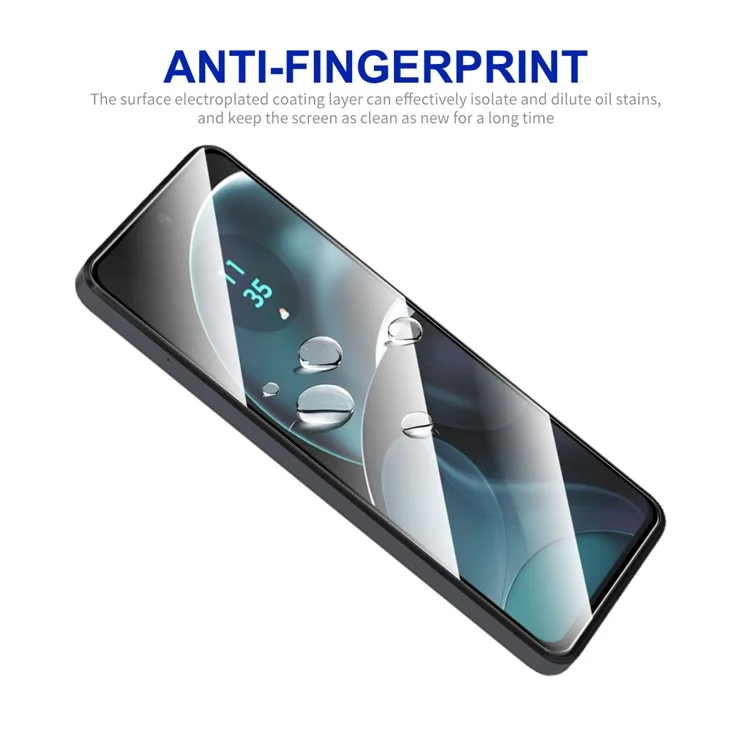 ENKAY HAT PRINCE For Motorola Moto G14 4G / G54 5G High Aluminium-silicon Glass Screen Protector 2.5D Silk Print Anti-scratch Film