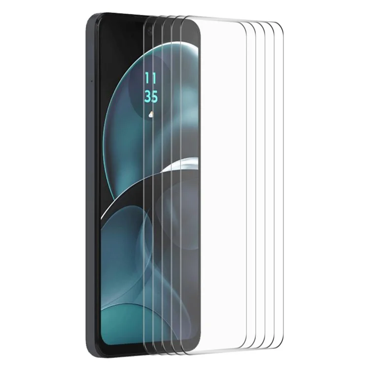 ENKAY HAT PRINCE 5Pcs pour Motorola Moto G14 4G / G54 (Chine) 5G 0,26 mm 2,5D Film de protection d'écran en verre haute définition en aluminium-silicium