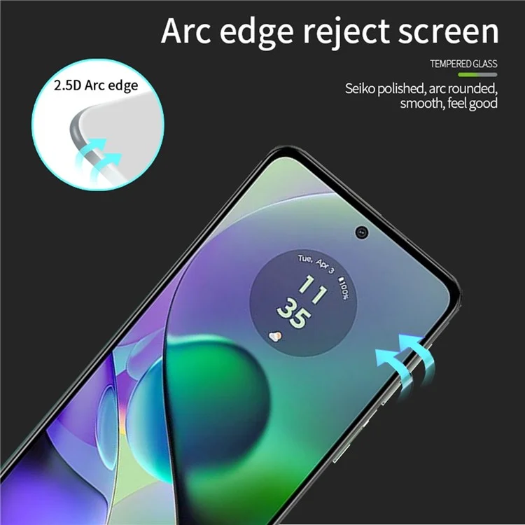 MOFI JK Tempered Glass Film Series-1 per Motorola Moto G54 5G Protezione schermo completa Pellicola adesiva completa