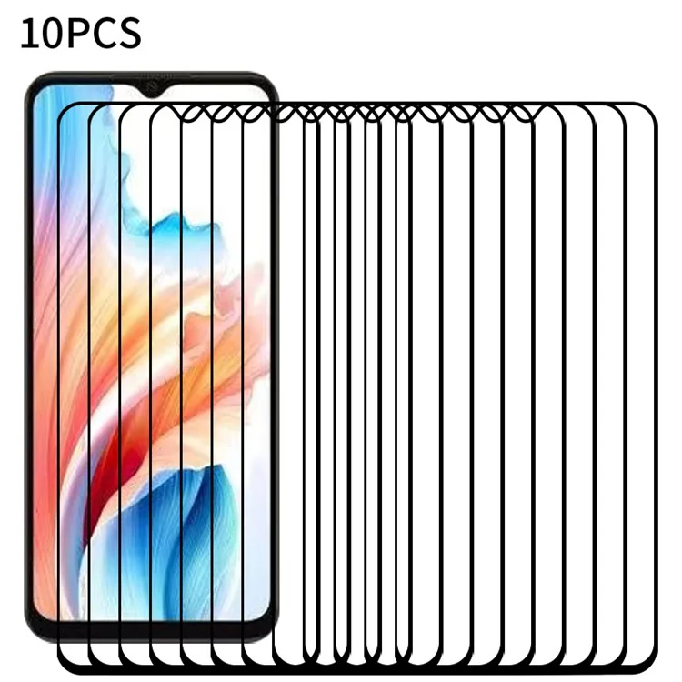 RURIHAI 10Pcs For Oppo A38 4G Screen Protector 2.5D 0.26mm High Aluminum-silicon Glass Film