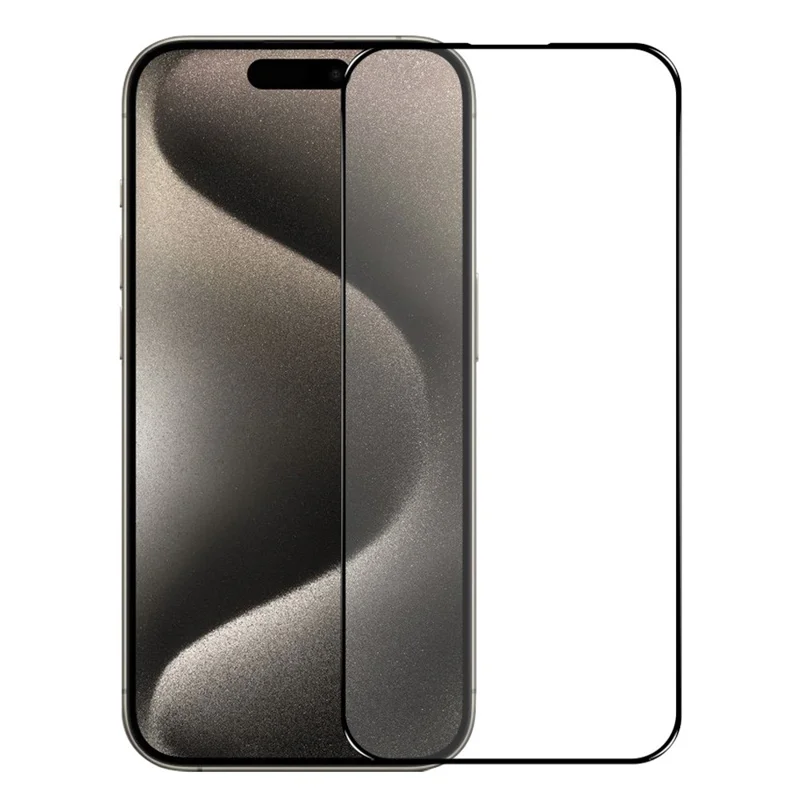 NORTHJO A+Glass 0.3mm 2.5D Seda Impresión Película Protectora de Pantalla para iPhone 15 Pro Max Alta Aluminio-silicio Protector de Pantalla de Vidrio