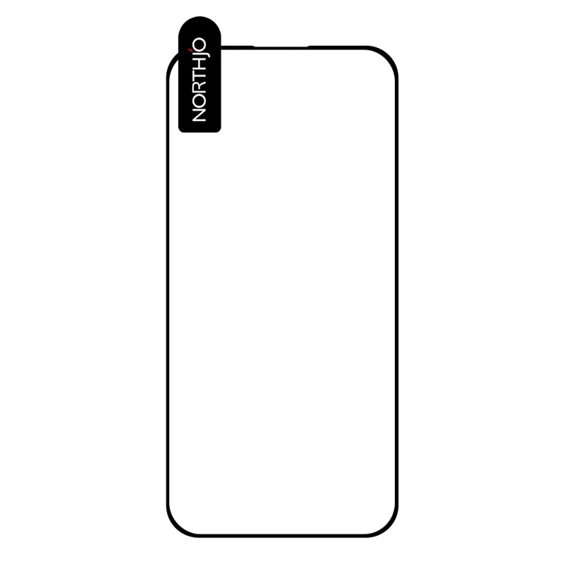 NORTHJO A+Glass 0.3mm 2.5D Seda Impresión Película Protectora de Pantalla para iPhone 15 Pro Max Alta Aluminio-silicio Protector de Pantalla de Vidrio