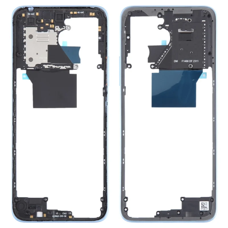 Voor Xiaomi Redmi 12 4G OEM Middenhuisvestingsplaat Frameonderdeel (zonder logo) - Blauw