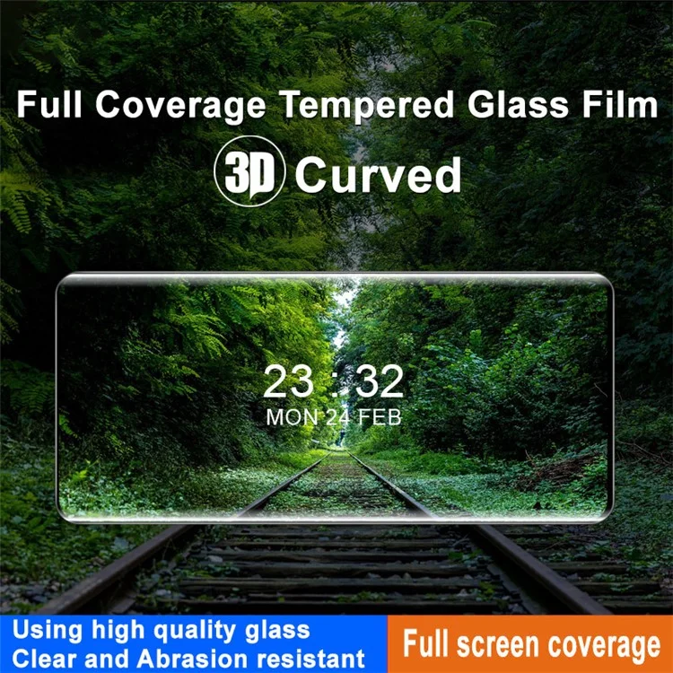 IMAK para OnePlus Ace 2 Pro 5G Película de Vidrio Templado 3D Curva HD Transparente Protector de Pantalla Completa