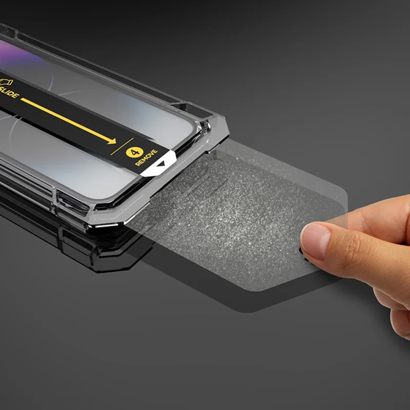 For iPhone 15 Anti-spy Tempered Glass Screen Protector Dust-Elimination Installation Silk Printing Film