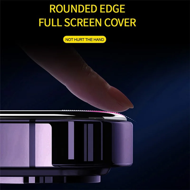 Anti-spy Film for iPhone 15 Pro , Dust-Elimination Installation Silk Printing Tempered Glass Screen Protector