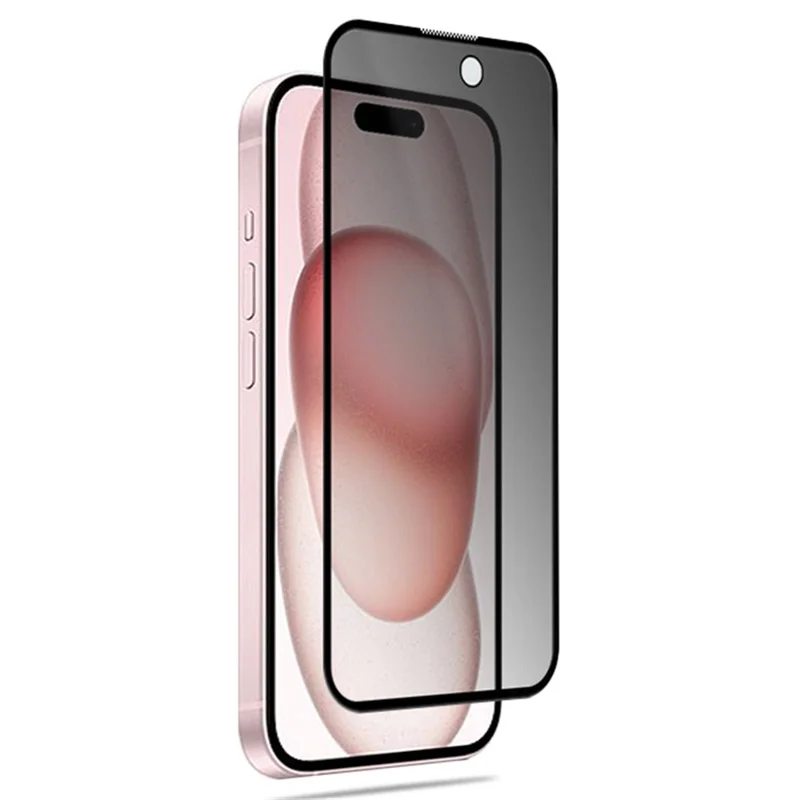 MOCOLO Tempered Glass Screen Protector for iPhone 15 Full Glue 3D Arc Edge Anti-Spy Screen Film