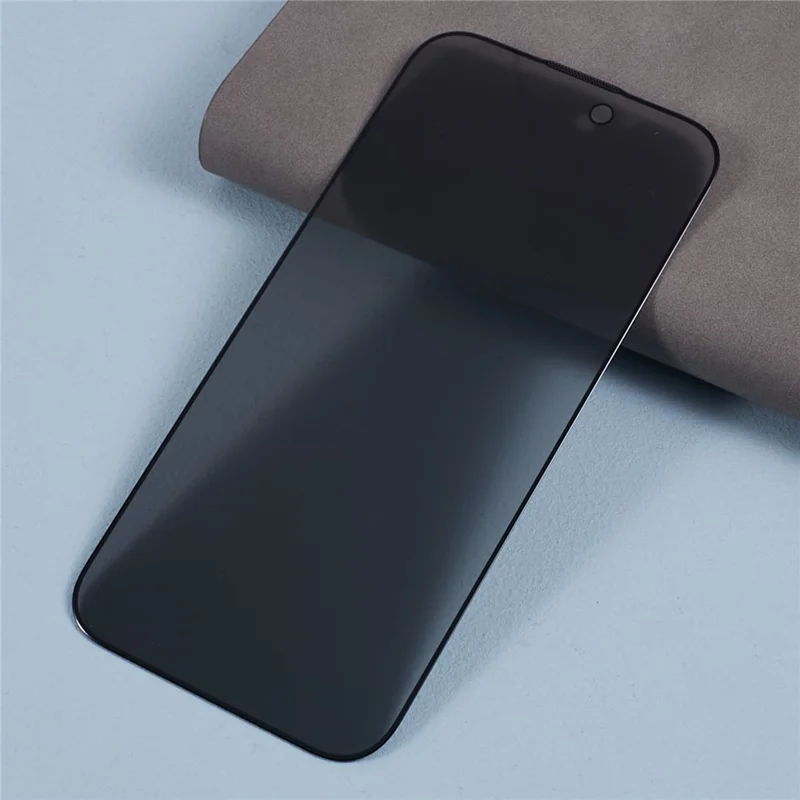 Anti-spy Film for iPhone 15 , Silk Printing Black Edge Corning Gorilla Glass Screen Protector