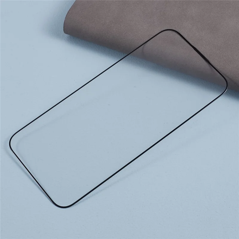 For iPhone 15 Pro HD Clear Film Corning Gorilla Glass Silk Printing Black Edge Screen Protector