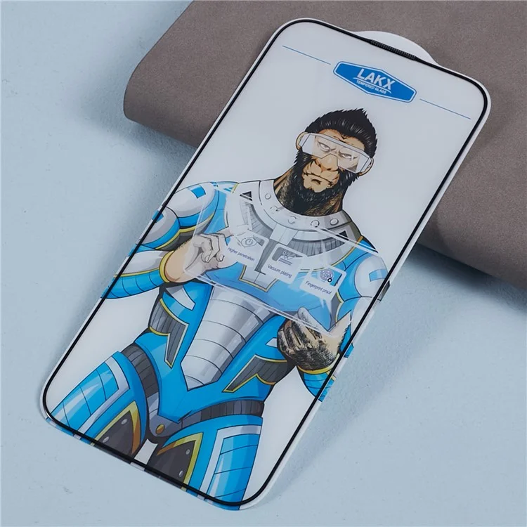 Para iPhone 15 Pro Max Protector de Pantalla de Vidrio Templado Antiarañazos HD Impresión de Seda Borde Negro
