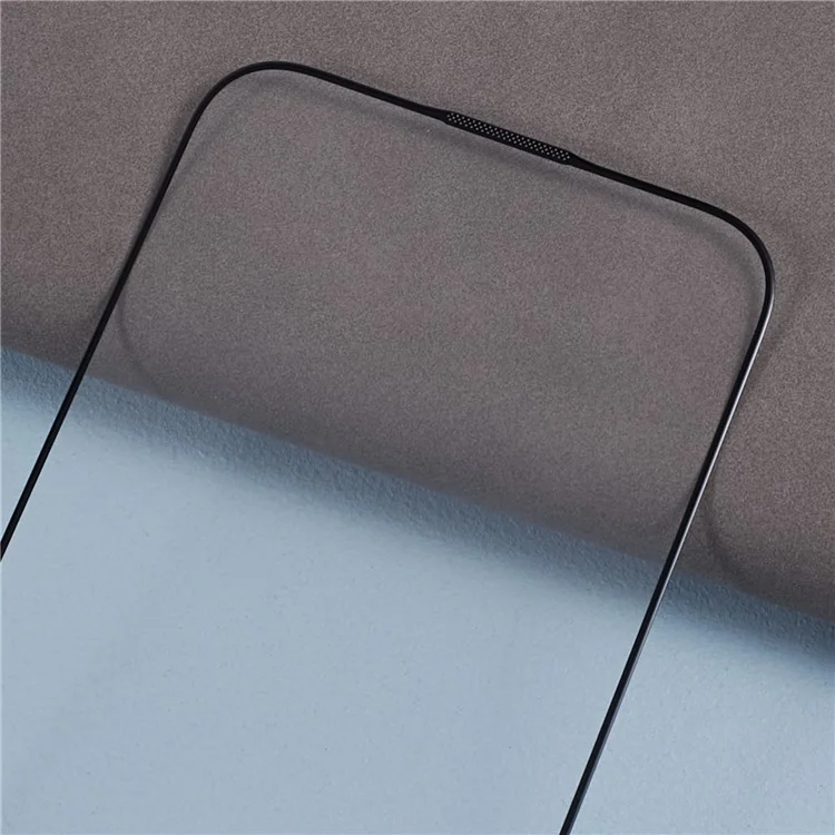 Para iPhone 15 Pro Max Protector de Pantalla de Vidrio Templado Antiarañazos HD Impresión de Seda Borde Negro
