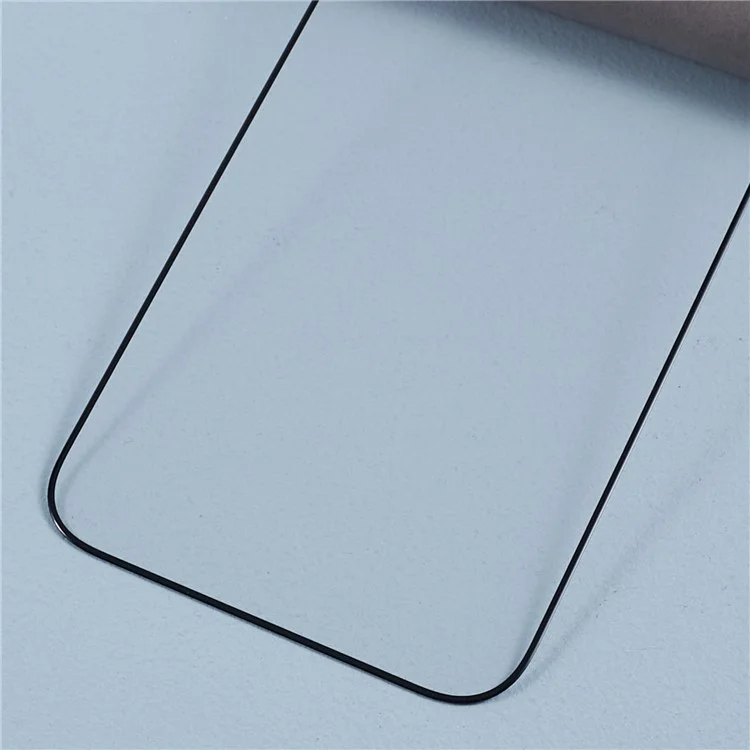 Para iPhone 15 Pro Max Protector de Pantalla de Vidrio Templado Antiarañazos HD Impresión de Seda Borde Negro
