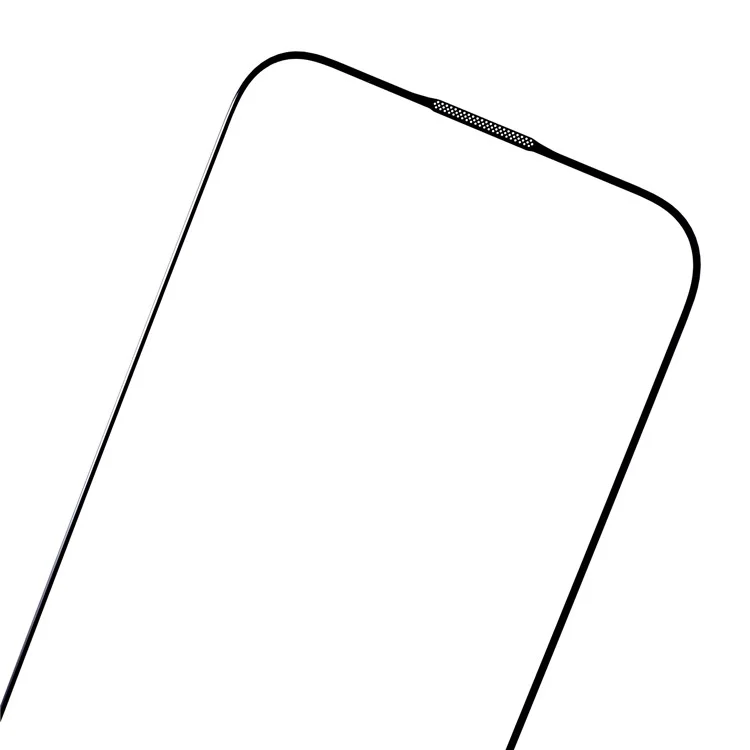 Para iPhone 15 Pro Max Protector de Pantalla de Vidrio Templado Antiarañazos HD Impresión de Seda Borde Negro
