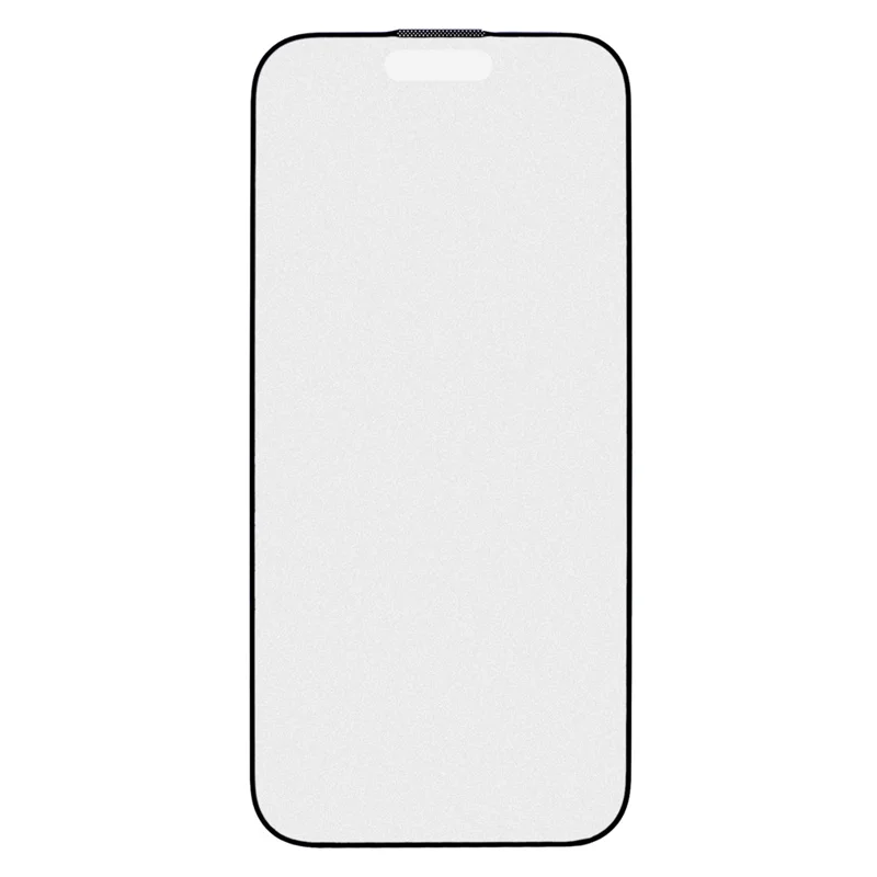 For iPhone 15 9H Hardness Matte Corning Gorilla Glass Screen Protector Silk Printing Black Edge Film