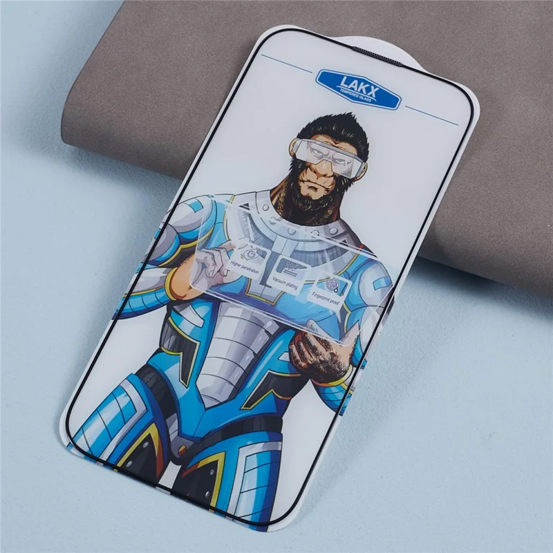 For iPhone 15 Pro Anti-explosion Matte Corning Gorilla Glass Screen Protector Silk Printing Black Edge Film