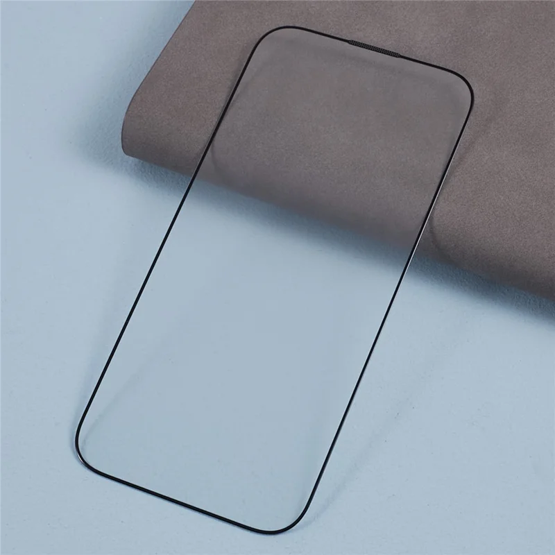 For iPhone 15 Pro Anti-explosion Matte Corning Gorilla Glass Screen Protector Silk Printing Black Edge Film