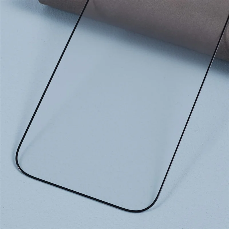 For iPhone 15 Pro Anti-explosion Matte Corning Gorilla Glass Screen Protector Silk Printing Black Edge Film