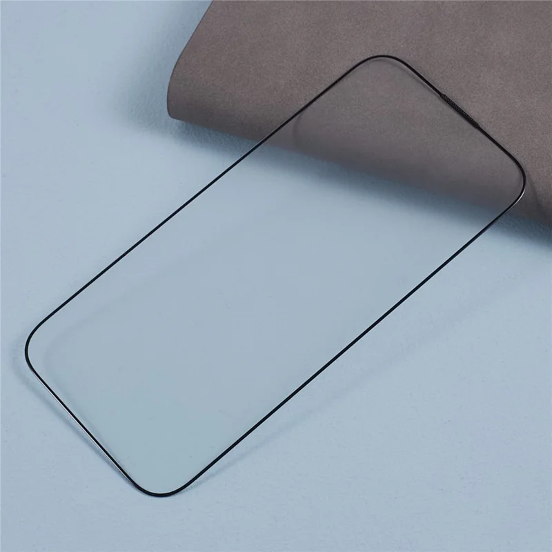 For iPhone 15 Pro Anti-explosion Matte Corning Gorilla Glass Screen Protector Silk Printing Black Edge Film