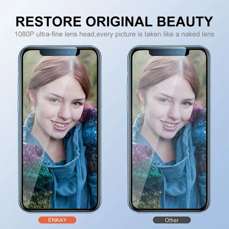 ENKAY HAT PRINCE для iPhone 15 Pro / 15 Pro Max Защита камеры с блестками - Серебро