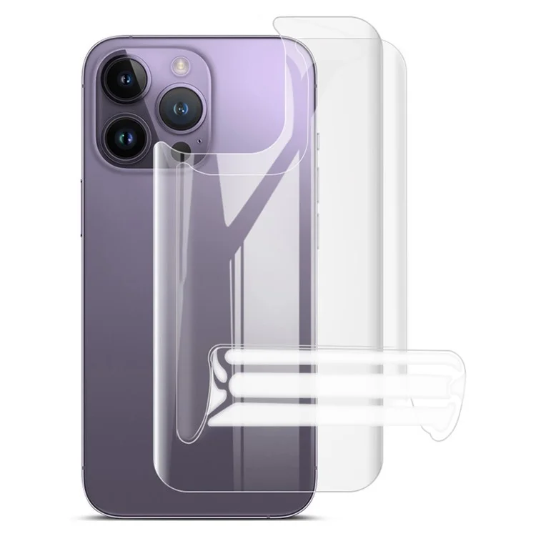 Imak 2pcs / Establecer Hydrogel Film III Para Iphone 15 Pro Back Película Clear Tpu Telephed Back Protector