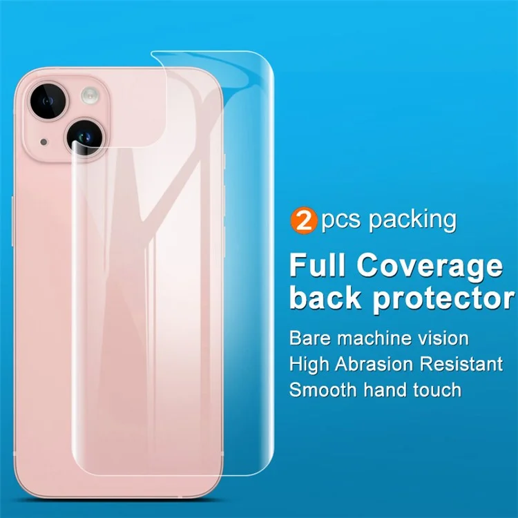 IMAK 2Pcs  /  Set Hydrogel Film III for iPhone 15 TPU Back Film Ultra Clear Phone Back Protector