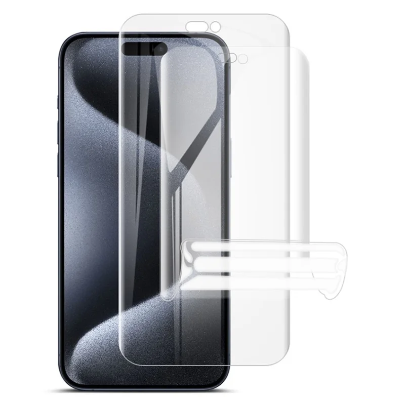 IMAK 2Pcs  /  Set Hydrogel Film III for iPhone 15 Pro Max Screen Film HD Transparent TPU Screen Protector
