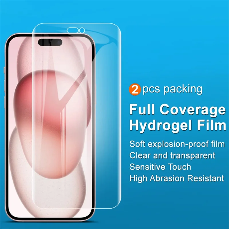 IMAK 2Pcs  /  Set Hydrogel Film III for iPhone 15 Plus TPU Film Ultra Clear Phone Screen Protector