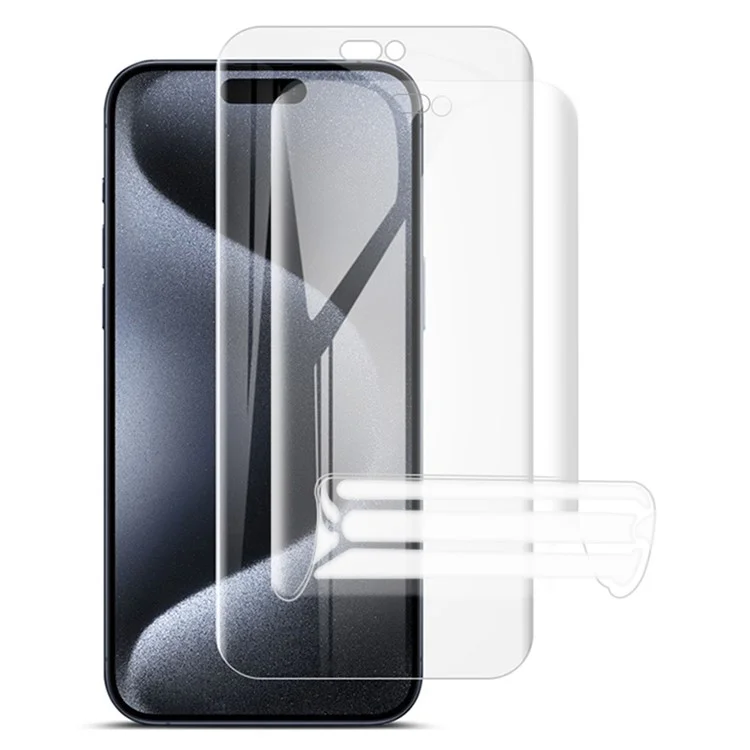 IMAK 2 pièces / Ensemble de films hydrogels III pour le protecteur d'écran de l'iPhone 15 Pro Antiraye Film de protection HD TPU