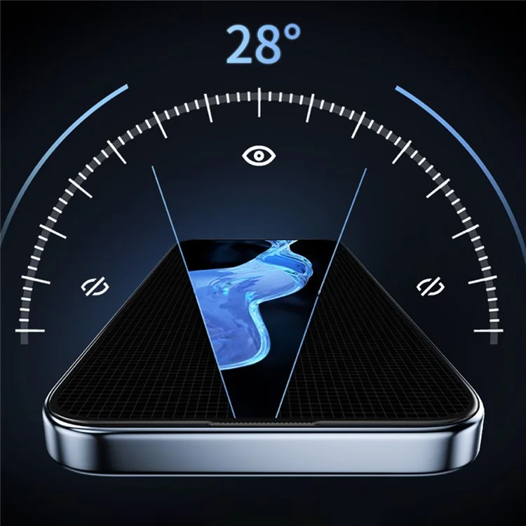 MOMAX For iPhone 15 Película de Vidrio Templado 3D 0.3mm Anti-espía Protección de Pantalla Completa