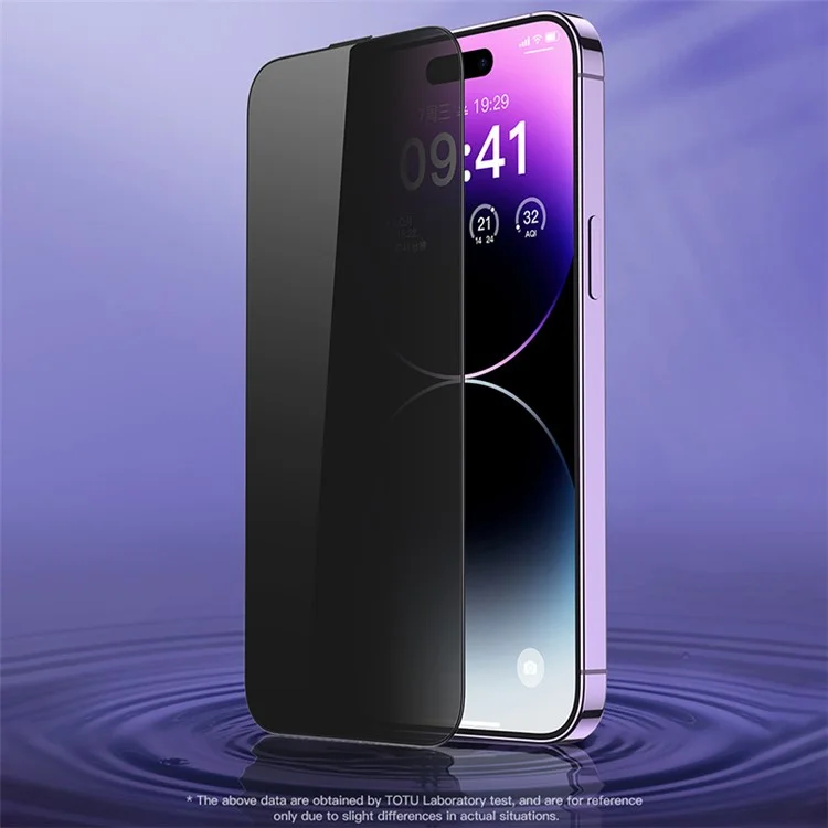 TOTU AB-057 für iPhone 14 Pro Max Anti-Spion-Bildschirmschutz, Seidendruckglas-Folie