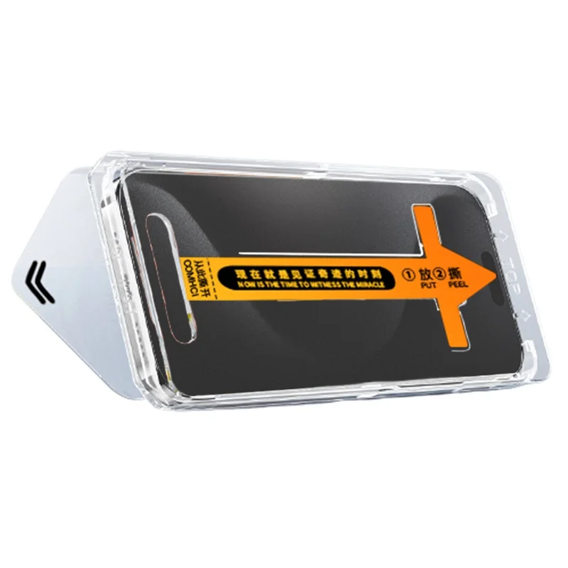 RURIHAI For iPhone 15 Pro Max Anti-Spy AGC Glass Film Anti-Dust Full Screen Protector