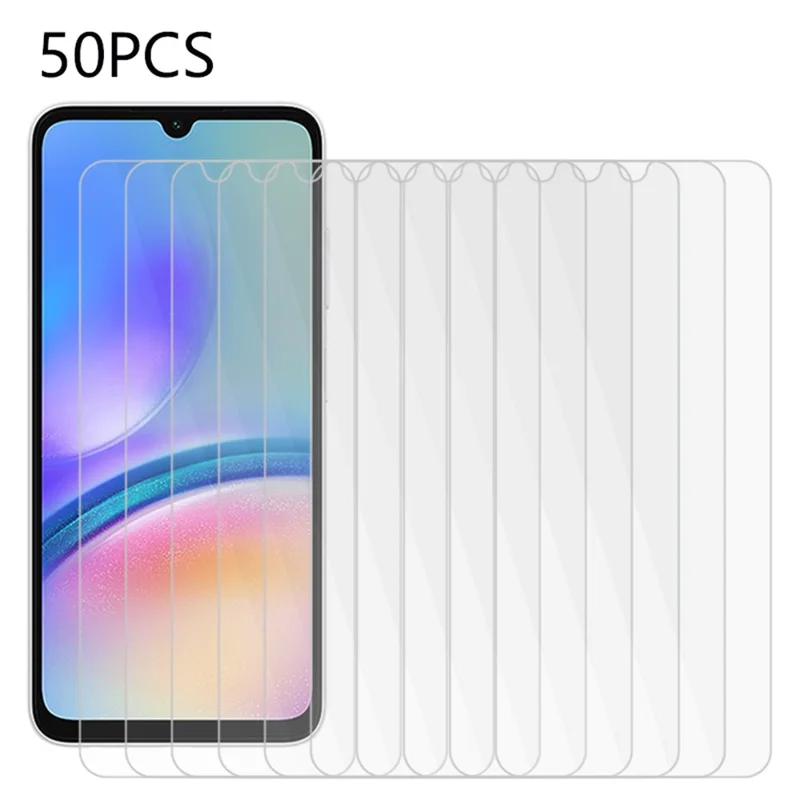 50Peças para Samsung Galaxy A05s 4G 2.5D Protetor de Tela de Vidro Temperado Ultra Claro 0.3mm Película Anti-Arranhões