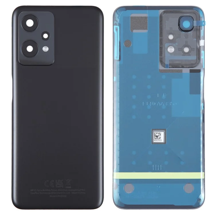 Per OnePlus Nord CE 2 Lite 5G OEM Battery Housing Con Adesivo Adesivo + Coperchio Dell'obiettivo Della Fotocamera - Nero