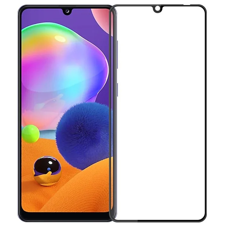 PINWUYO JK 3D Curved Tempered Glass Film-2 para Samsung Galaxy A05s 4G / A05 4G Protector de pantalla completa con pegamento HD