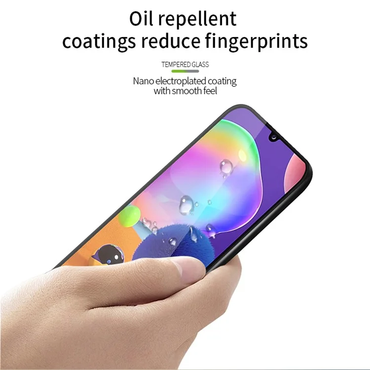 PINWUYO JK 3D Curved Tempered Glass Film-2 para Samsung Galaxy A05s 4G / A05 4G Protector de pantalla completa con pegamento HD