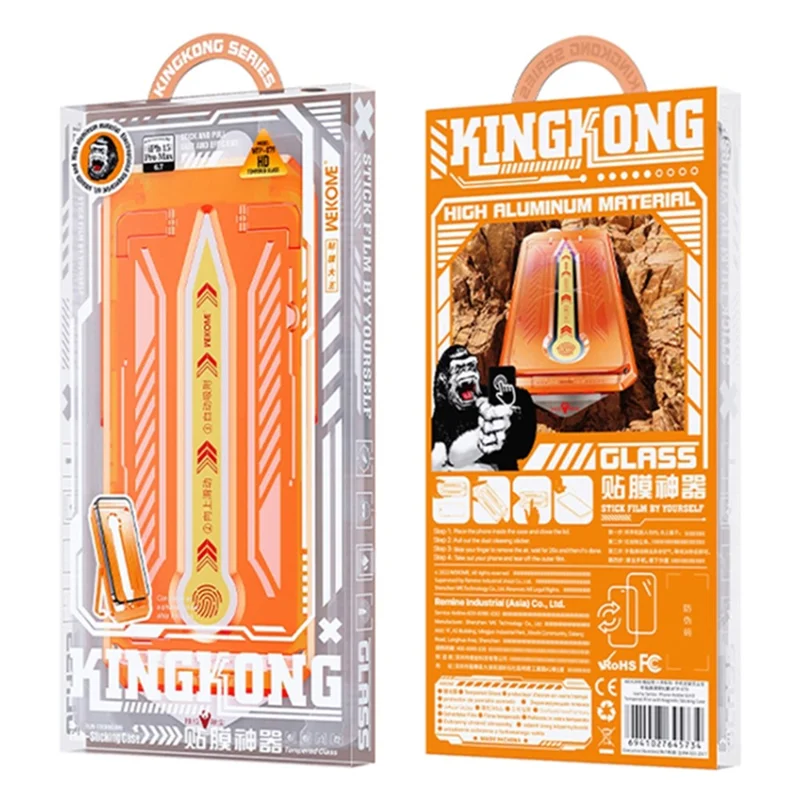 WEKOME WTP-079 HD Clear Front Screen Film for iPhone 15 Pro Max High Aluminium-silicon Glass Screen Protector with Installation Tool