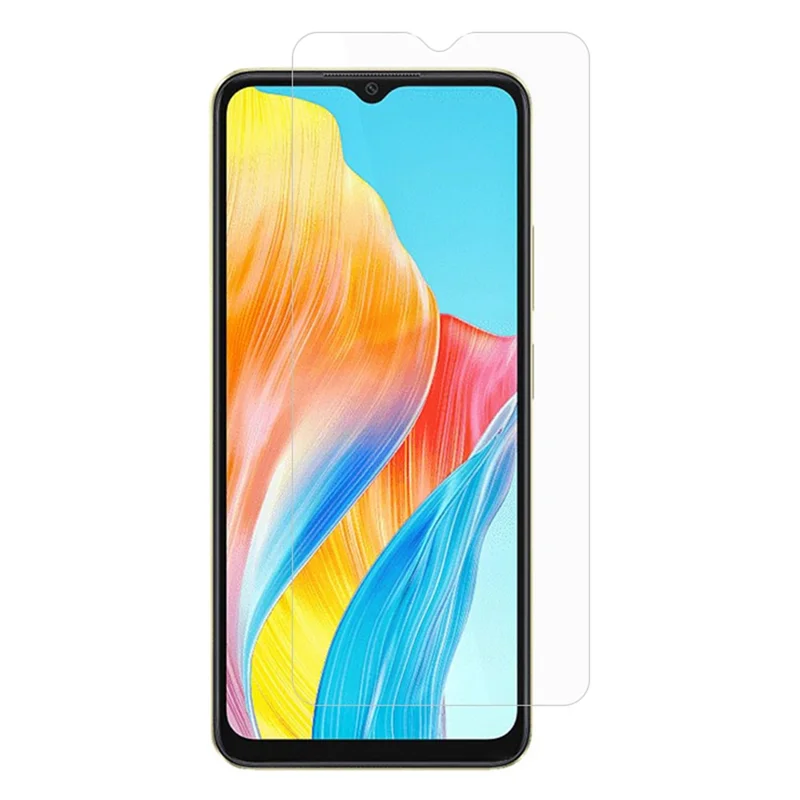 Für Oppo A18 4G Smartphone Displayschutz 0,3 mm Bogenrand Gehärtetes Glas Film