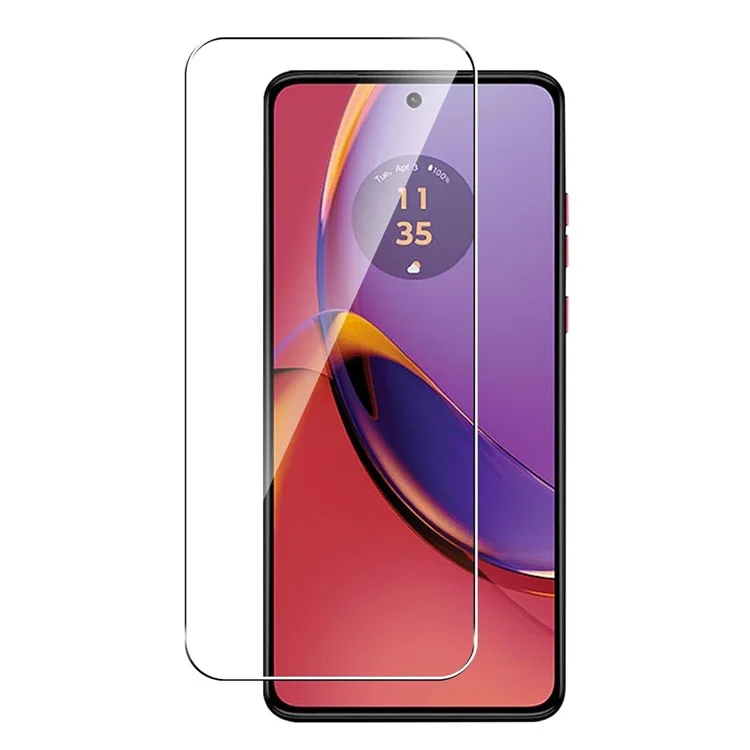 Pour Motorola Moto G84 5G 9H Écran en verre haute résolution en alliage d'aluminium-silicium Protecteur d'écran 0,2 mm Bords incurvés Film transparent