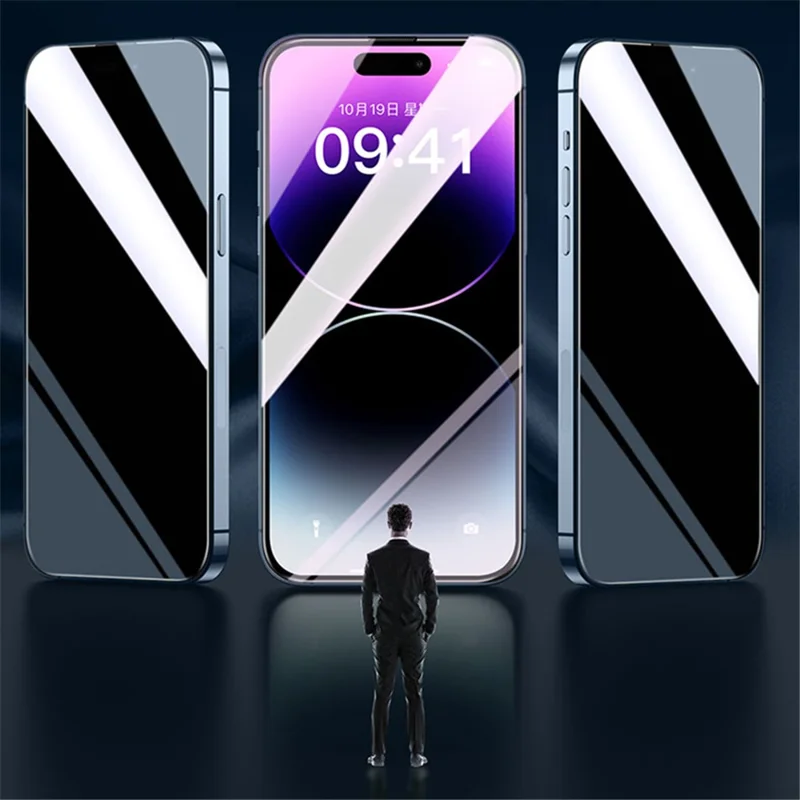 WEKOME King Kong Vacha Series For iPhone 15 Anti-Spy Screen Protector 9D Curved High Aluminum-silicon Glass Film